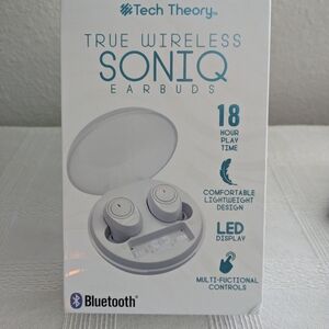 Theory Soniq True Wireless Earbuds – White - SET OF 2 - NEVER USED